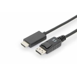 Digitus káblový adaptér DisplayPort, DP - HDMI typu A, M/M, 2, 0 m, s blokovaním, DP 1.2_HDMI 2.0, 4K/60Hz, CE, bl vyobraziť