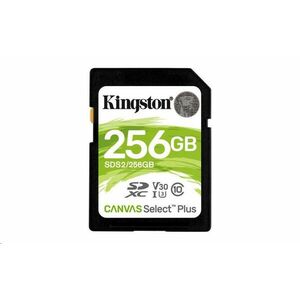 Kingston 256GB SecureDigital Canvas Select Plus (SDXC) 100R 85W Class 10 UHS-I vyobraziť