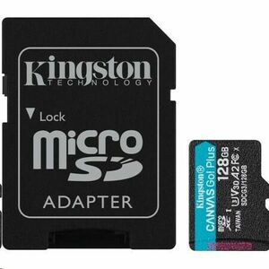Kingston MicroSDXC karta 128GB Canvas Go! Plus, R: 170/W: 90MB/s, Class 10, UHS-I, U3, V30, A2 + Adaptér vyobraziť