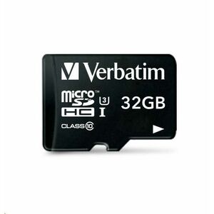 VERBATIM MicroSDHC karta 32GB Pro, U3 + adaptér vyobraziť