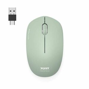 PORT CONNECT Wireless COLLECTION, bezdrátová myš, USB-A a USB-C dongle, 2.4Ghz, 1600DPI, olivová vyobraziť