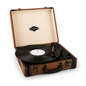 Auna Jerry Lee, retro gramofón, LP, USB, hnedý vyobraziť