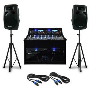 Electronic-Star DJ PA SET „Punch Line“, s výkonom až 1200 W, pre podujatia a vyobraziť