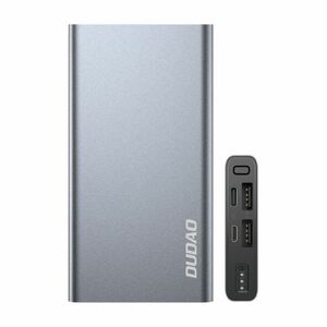 Dudao K5Pro Power Bank 10000mAh 2x USB, strieborný vyobraziť