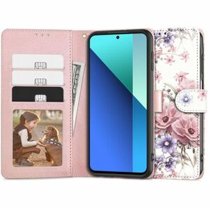 Tech-Protect Wallet knižkové puzdro na Xiaomi Redmi Note 13 4G, blossom flower vyobraziť