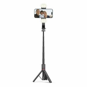 Tech-Protect L05S bluetooth selfie tyč so statívom a LED svetlom, čierna vyobraziť