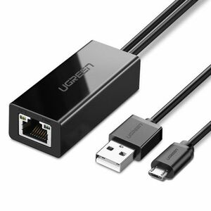 Ugreen USB externý sieťový adaptér pre Chromecast + kábel 1m, čierny (30985) vyobraziť