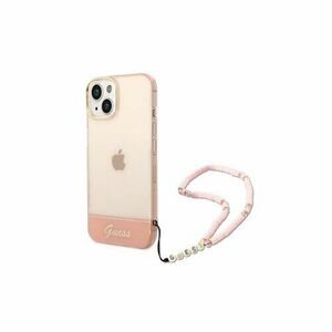 Guess case for iPhone 14 Plus 6, 7" GUHCP14MHGCOHP pink hardcase Translucent Pearl Strap vyobraziť
