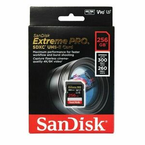 SanDisk Extreme PRO/SDXC/256GB/300MBps/UHS-II U3 / Class 10 vyobraziť