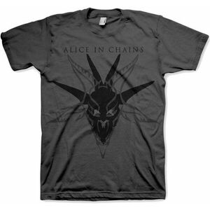 Alice in Chains Tričko Black Skull Charcoal Mens Muži Charcoal L vyobraziť