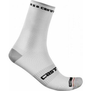Castelli Rosso Corsa Pro 15 Sock White L/XL Cyklo ponožky vyobraziť