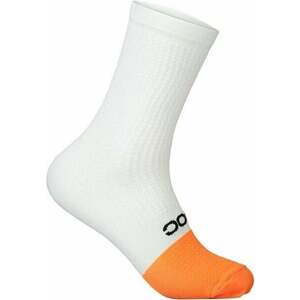 POC Flair Sock Mid Hydrogen White/Zink Orange L Cyklo ponožky vyobraziť