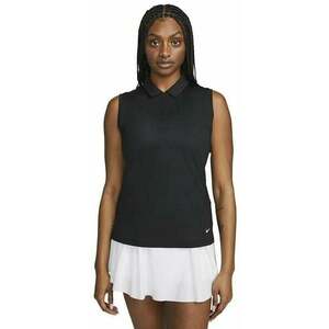 Nike Dri-Fit Victory Womens Sleeveless Golf Polo Black/White XS vyobraziť