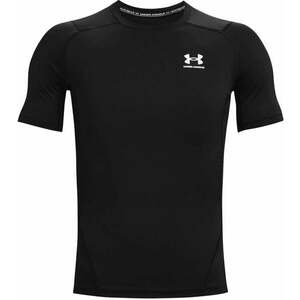 Under Armour Men's HeatGear Armour Short Sleeve Black/White S Fitness tričko vyobraziť