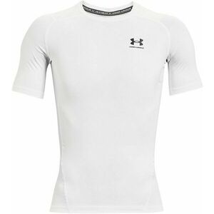 Under Armour Men's HeatGear Armour Short Sleeve White/Black M Fitness tričko vyobraziť