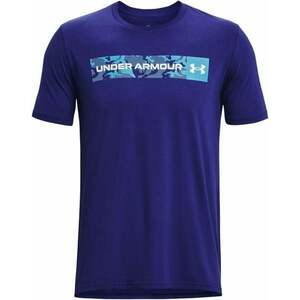 Under Armour Men's UA Camo Chest Stripe Short Sleeve Sonar Blue/White XL Fitness tričko vyobraziť