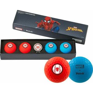 Volvik Vivid Marvel 2.0 4 Pack Golf Balls Spider Man Plus Ball Marker Red/Blue vyobraziť