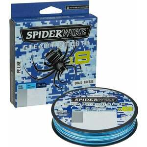 SpiderWire Stealth® Smooth8 x8 PE Braid Blue Camo 0, 13 mm 11, 2 kg-24 lbs 150 m vyobraziť