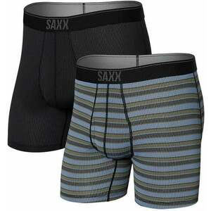 SAXX Quest 2-Pack Boxer Brief Sunrise Stripe/Black II XL Fitness bielizeň vyobraziť