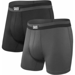 SAXX Sport Mesh 2-Pack Boxer Brief Black/Graphite 2XL Fitness bielizeň vyobraziť