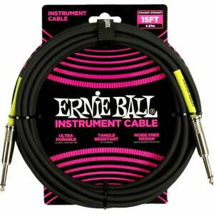 Ernie Ball PVC Straight Straight Inst Cable Čierna 4, 6 m Rovný - Rovný vyobraziť