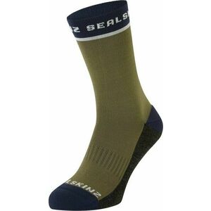 Sealskinz Foxley Mid Length Active Sock Olive/Grey/Navy/Cream L/XL Cyklo ponožky vyobraziť