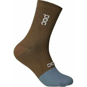 POC Flair Sock Mid Jasper Brown/Calcite Blue M Cyklo ponožky vyobraziť