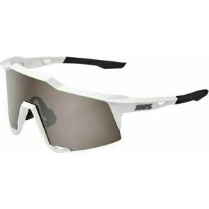 100% Speedcraft Matte White/HiPER Silver Mirror Lens Cyklistické okuliare vyobraziť