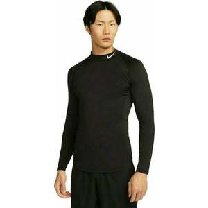 Nike Dri-Fit Fitness Mock-Neck Long-Sleeve Mens Top Black/White S Fitness tričko vyobraziť