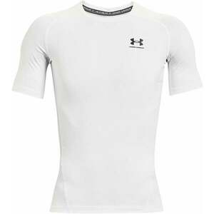 Under Armour Men's HeatGear Armour Short Sleeve White/Black XS Fitness tričko vyobraziť