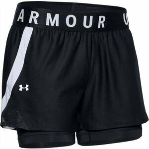 Under Armour Women's UA Play Up 2-in-1 Shorts Black/White S Fitness nohavice vyobraziť