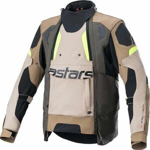 Alpinestars Halo Drystar Jacket Dark Khaki/Sand Yellow Fluo M Textilná bunda vyobraziť