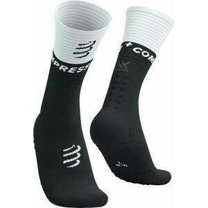 Compressport Mid Compression Socks V2.0 Black/White T1 Bežecké ponožky vyobraziť