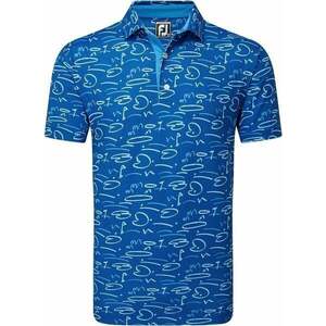 Footjoy Golf Course Doodle Deep Blue XL Polo košeľa vyobraziť