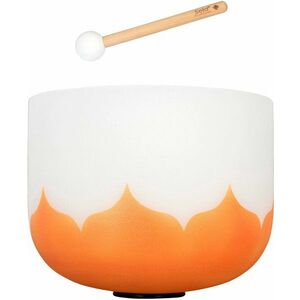 Sela 10" Crystal Singing Bowl Lotus 440 Hz D - Orange (Sacral Chakra). incl. 1 Wood Mallet vyobraziť