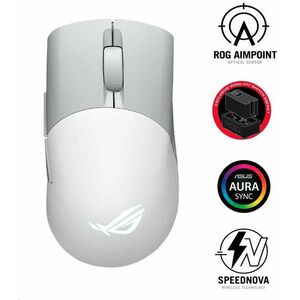 ASUS myš ROG KERIS WIRELESS AIMPOINT WHITE (P709), RGB, Bluetooth, biela vyobraziť