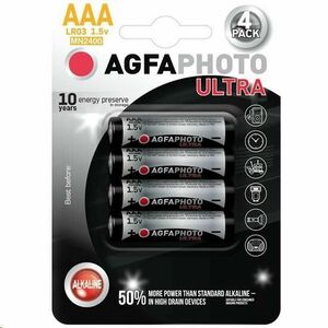 AgfaPhoto Ultra alkalická batéria LR03/AAA, 4ks vyobraziť