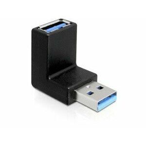DeLock adaptér USB 3.0 samec - USB 3.0 samica pod uholom 90° vertikálne vyobraziť