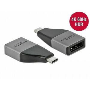 Delock Adaptér USB Type-C na DisplayPort (DP Alt Mód) 4K 60 Hz – kompaktná konštrukcia vyobraziť