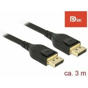 Delock DisplayPort kábel 8K 60 Hz 3 m DP 8K certifikované vyobraziť