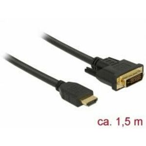 Delock Kábel HDMI na DVI 24+1 obojsmerný 1, 5 m vyobraziť