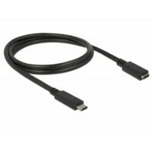 Delock Predlžovací kábel SuperSpeed USB (USB 3.1 Gen 1) USB Type-C™ samec > port samica 3 A 1, 0 m čierny vyobraziť