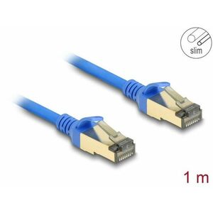Delock Sieťový kábel RJ45, Cat.8.1, F/FTP, tenký, 1 m, modrý vyobraziť