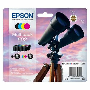 EPSON C13T02V64020 - originálna cartridge, čierna + farebná, 1x4, 6ml/3x3, 3ml vyobraziť