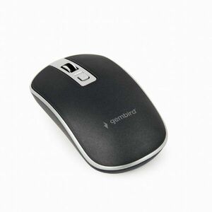 GEMBIRD myš MUSW-4B-06, čierno-strieborná, bezdrôtová, USB nano receiver vyobraziť