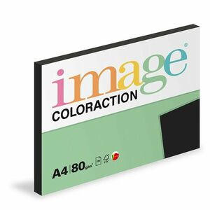 Image Coloraction papier pre výtvarné potreby A4/80g, Black - Sýta čierna, 100 listov vyobraziť