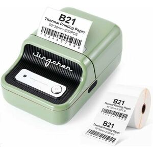 Niimbot Tlačiareň štítkov B21S Smart, zelená + rolka štítkov 210ks vyobraziť