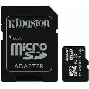 KINGSTON 8GB MICROSDHC UHS-I CLASS 10 INDUSTRIAL TEMP CARD+SD ADAPTER, SDCIT/8GB vyobraziť