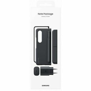 EF-OF93KKBE Samsung Kožený Flip Kryt + Pen + 25W Travel Adapter pro Galaxy Z Fold 4 Black (Pošk. Balení) vyobraziť
