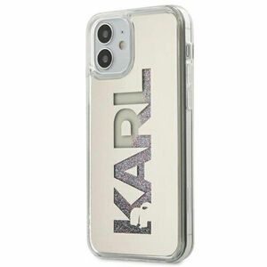 Puzdro Karl Lagerfeld pre iPhone 12 Mini (5.4) KLHCP12SKLMLGR silikónové, strieborné vyobraziť